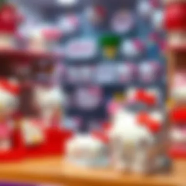 Charming assortment of Hello Kitty merchandise displayed attractively