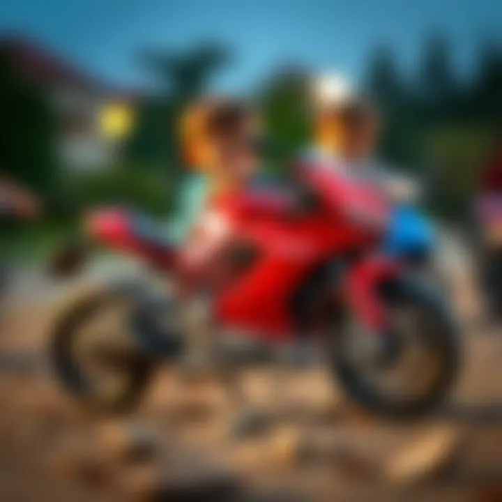 Educational benefits illustrated through children playing with the Hot Wheels Ducati toy