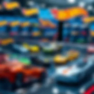 Exclusive Hot Wheels special series display highlighting unique designs
