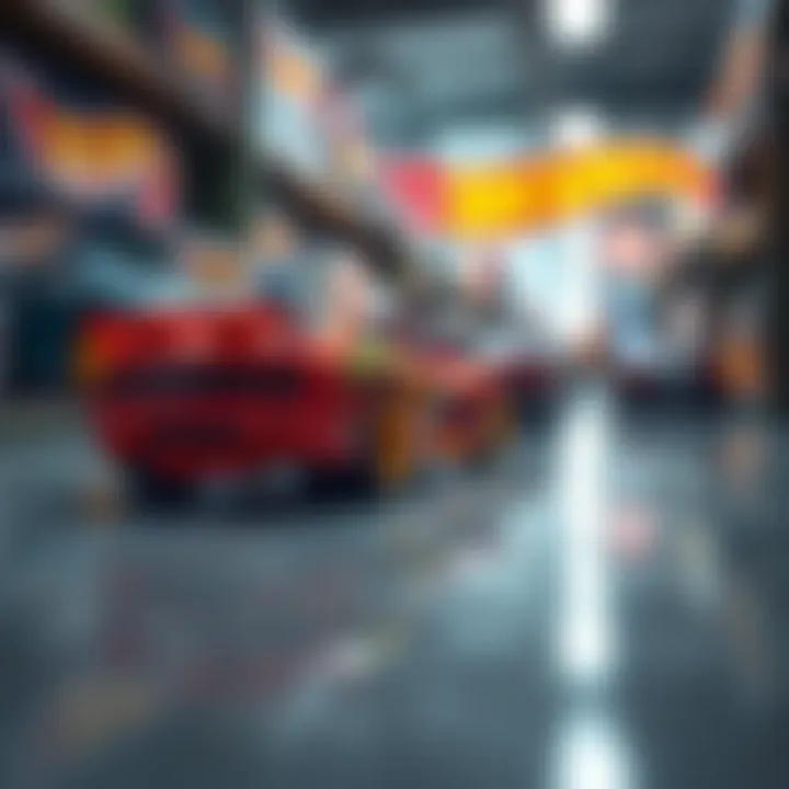 Artistic representation of Hot Wheels impact on toy culture over decades