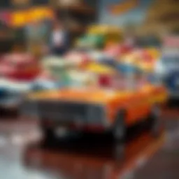 Vintage Hot Wheels car collection showcasing evolution through the years