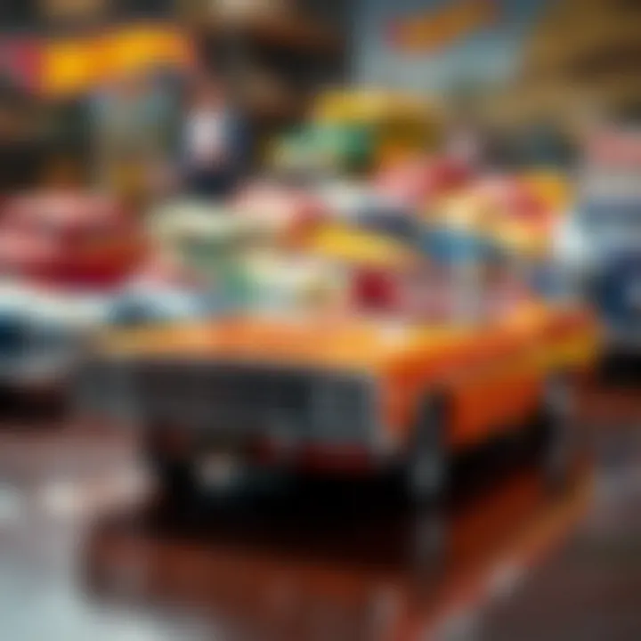 Vintage Hot Wheels car collection showcasing evolution through the years