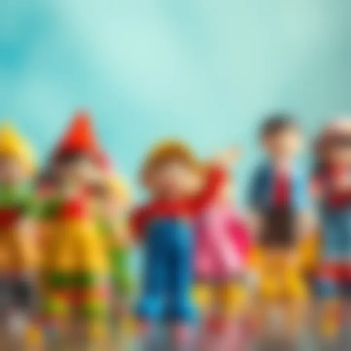 Colorful figurines fostering creativity in children