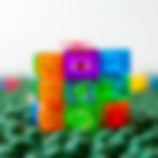 Colorful intelligence cubes for children