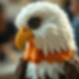 Soft eagle plush toy showcasing intricate details