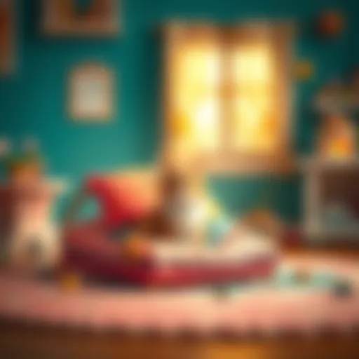 A cozy cat bed included in a pet set