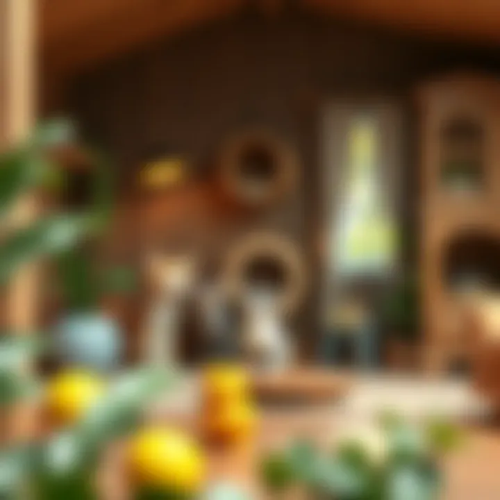 Cozy Play Area for Cats A cozy corner designed as a play area for cats