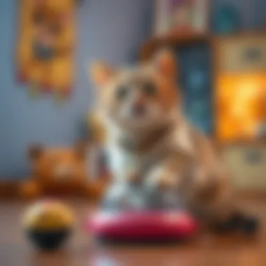 Interactive cat toy providing entertainment