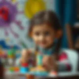 Vibrant artwork by a young girl showcasing creativity