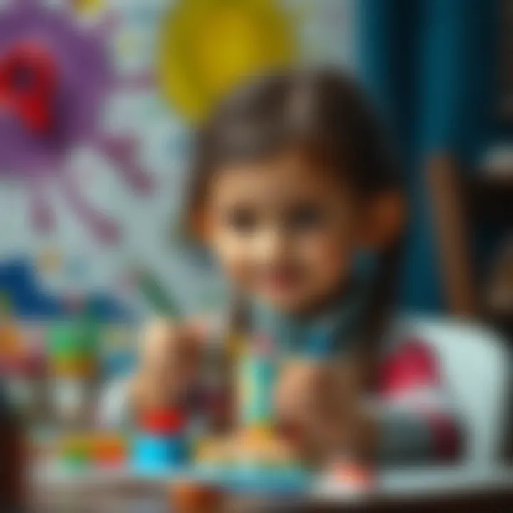 Vibrant artwork by a young girl showcasing creativity