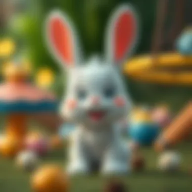 Step-by-step guide on how to draw a cartoon bunny.