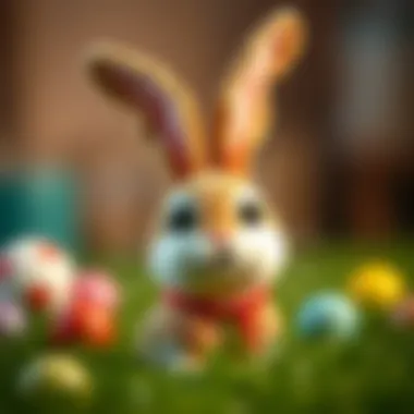 Finished bunny artwork by a child