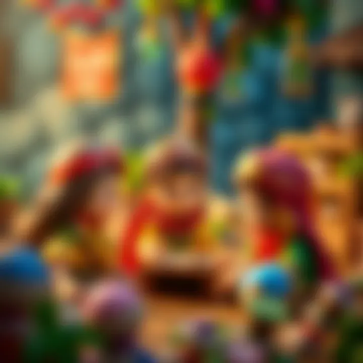 A vibrant scene depicting Kral Şakir and friends learning valuable lessons