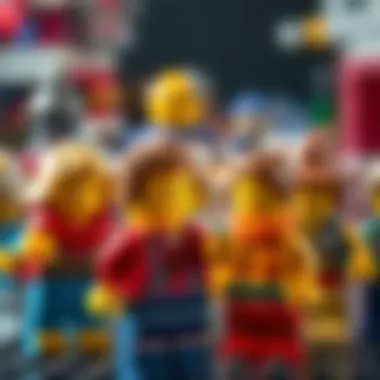 Close-up of LEGO figures sparking imagination