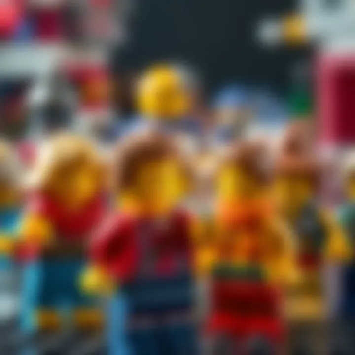 Close-up of LEGO figures sparking imagination