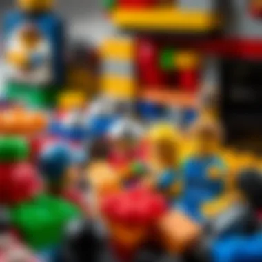 Close-up of Lego pieces promoting imaginative play
