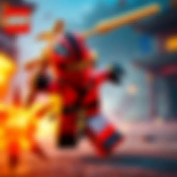 Lego Ninjago character in action, demonstrating agility and skill