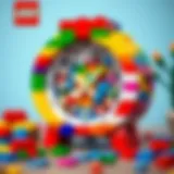 Colorful Lego clock showcasing playful design