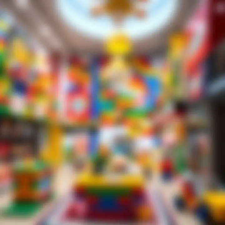 Stunning interior view of the LEGO Store showcasing vibrant colors and playful design elements.