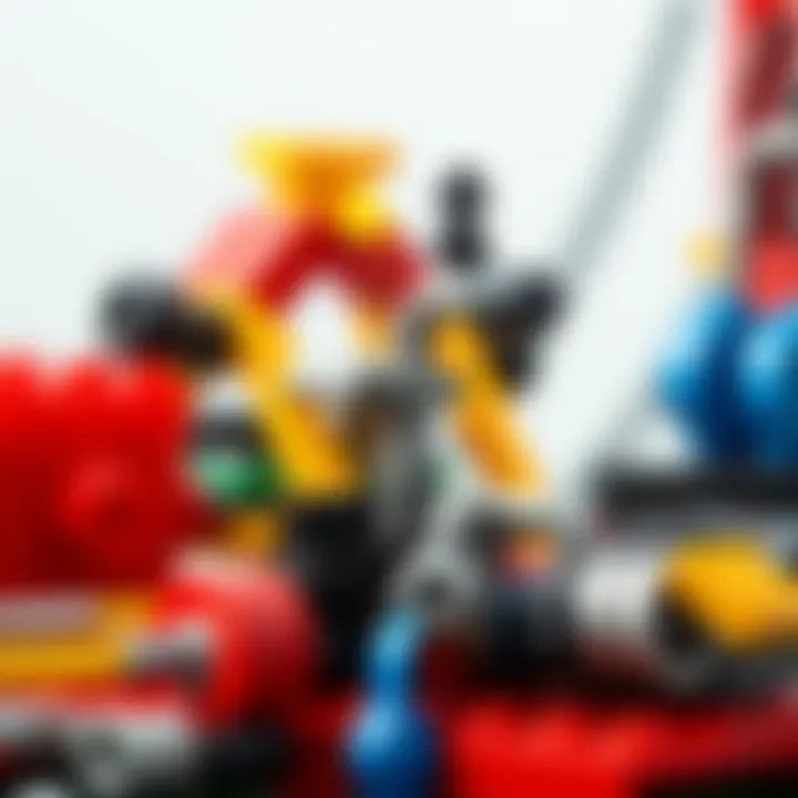 Showcasing Engineering with Lego Technic Components Close-up of Lego Technic components showcasing engineering