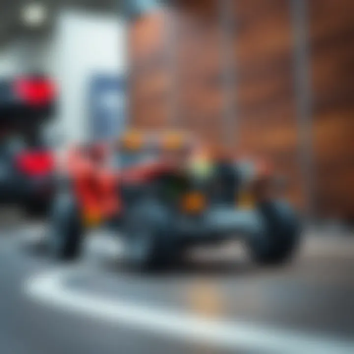 Dynamic Motion of Lego Technic Pull-Back Vehicle Dynamic Lego Technic pull-back vehicle in motion