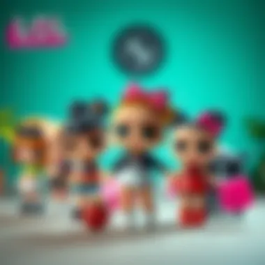 An artistic representation of various marketing strategies for LOL character merchandise.