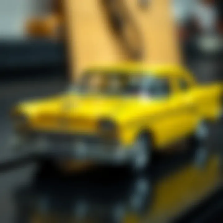 Close-up of a detailed Maisto model car highlighting craftsmanship