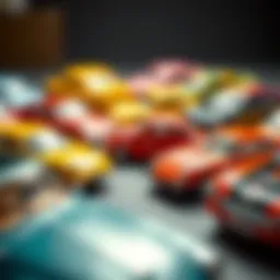 Diverse collection of Maisto model cars showcasing various styles
