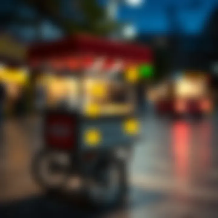 Safety features highlighted on a market cart