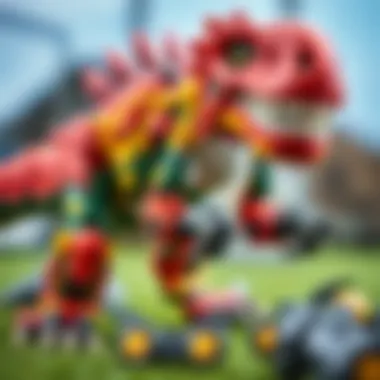 A striking view of Mega Wrex showcasing its vibrant colors and intricate design.