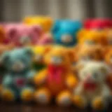 Charming collection of mini teddy bears in various colors