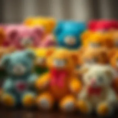 Charming collection of mini teddy bears in various colors