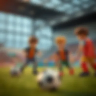 Coaching session for children in mini football