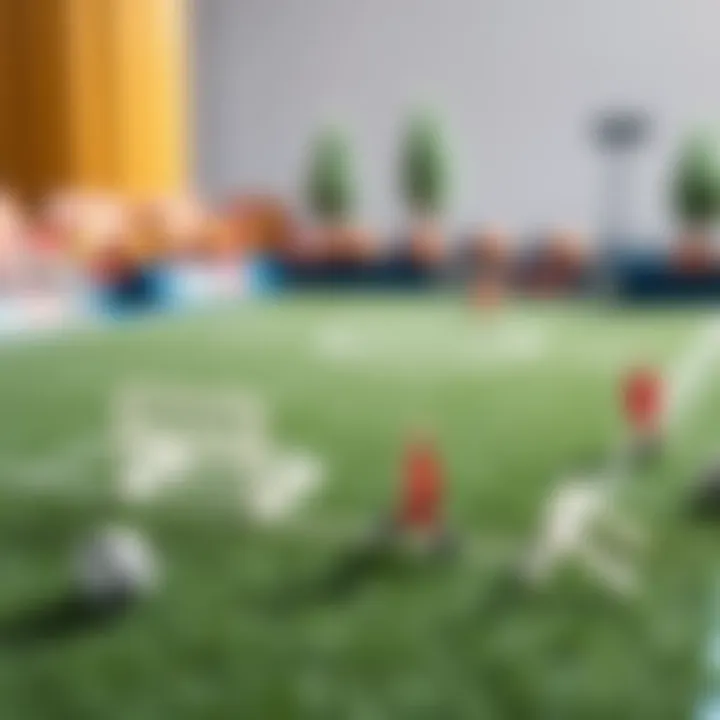 Mini football field setup for children