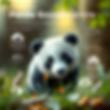 An infographic illustrating panda conservation efforts