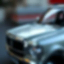 A detailed close-up of a high-quality 1/18 scale model car