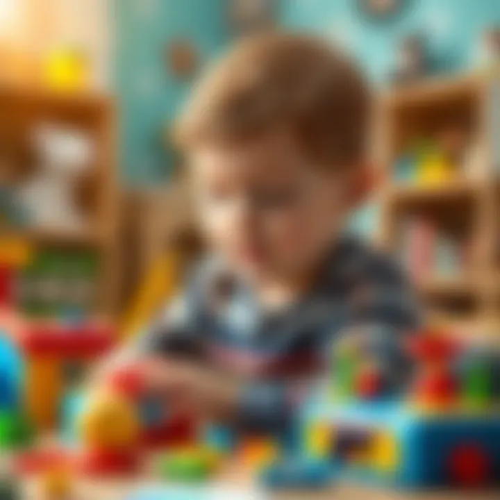 A child engaging with educational toys