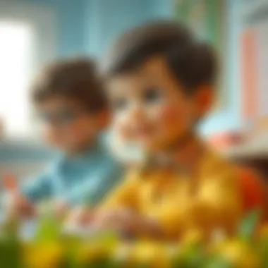 Visual representation of psychological support for children