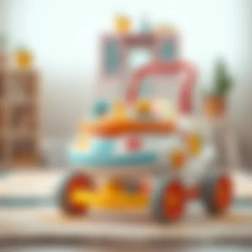 Colorful baby walker with interactive features