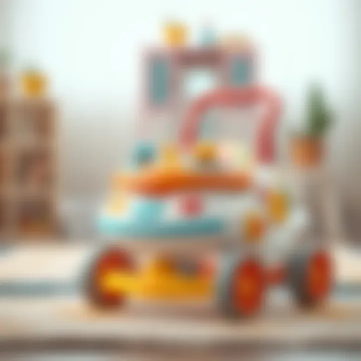 Colorful baby walker with interactive features