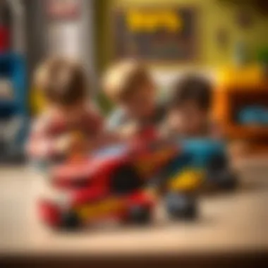 Children playing with Hot Wheels toys together