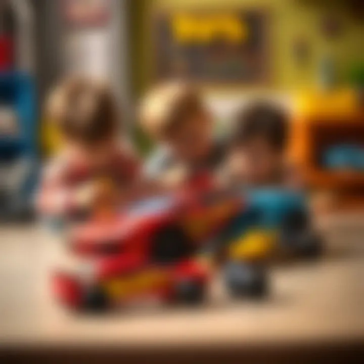 Children playing with Hot Wheels toys together