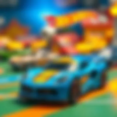 Imaginative play with Hot Wheels cars