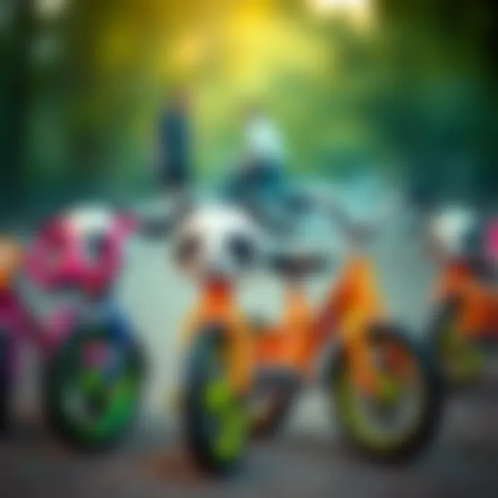 Colorful panda bicycles for children