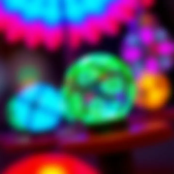 The Intricate Design of Glowing Balls A close-up of a glowing ball showcasing its design