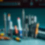 A collection of various mechanical pencils showcasing different designs and functionalities.