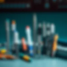 A collection of various mechanical pencils showcasing different designs and functionalities.