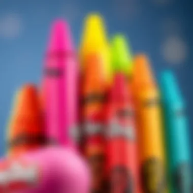 Vibrant Colors of Play Doh Jumbo Crayons Close-up of Play Doh Jumbo crayons showcasing vibrant colors