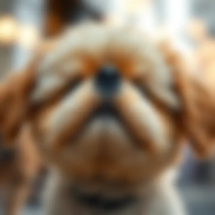 Adorable Close-up of a Fluffy Dog Close-up of a fluffy dog's face with playful expression