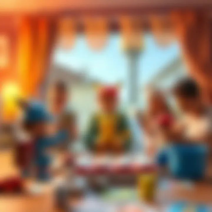 An engaging family activity of card collection